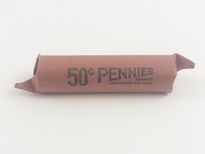 lot 210 image: 1 roll of 50 mixed dates teens thru twenties