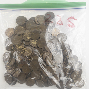 lot 225 image: 1.5 pounds (approx. 220) mixed date wheat cents, 30s, 40s, 50s