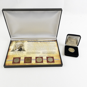 lot 249 image: Washington 4 coin display, Enhanced Sacagawea dollar 2019-P