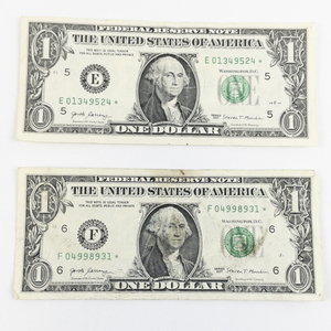 lot 250 image: 2) one dollar star notes