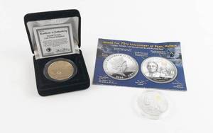 lot 255 image: 75th Anniversary of Pearl Harbor commemorative limited edition coin, Ronald Regan Medallion