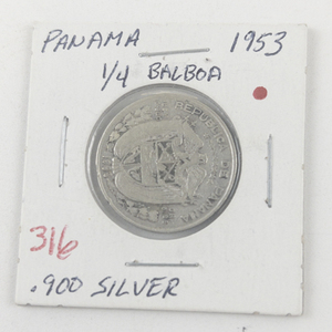 lot 316 image: Panama Silver 1953 14 Balboa