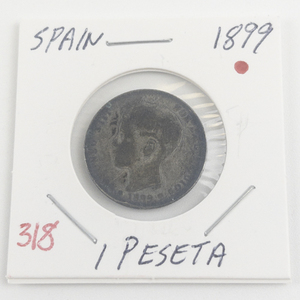 lot 318 image: Spain Silver 1899 1 Peseta