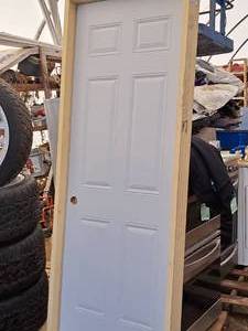lot 419 image: 6-Panel Door with Frame (New )