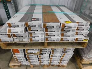 TrafficMaster Honey Oak 4 MIL x 6 in. W x 36 in. L Peel and Stick Water Resistant Luxury Vinyl Plank Flooring (576 sqft)