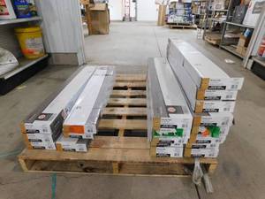 lot 40 image: TrafficMaster Wood Look 4 MIL x 6 in. W x 36 in. L Peel and Stick Water Resistant Luxury Vinyl Plank Flooring (664 sqft)