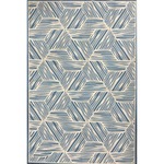 (2) MSI Illusion 60 in. x 84 in. Blue Polyester Cotton Geometric Indoor Area Rug