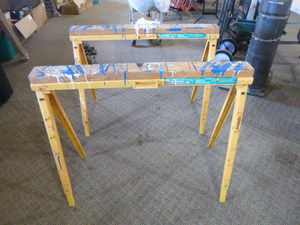 lot 114 image: 2 Crawford Pro Adjustable Height Sawhorses