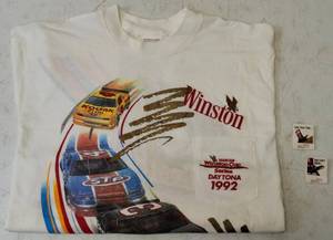 lot 30 image: Winston Memorabilia - (1) Nascar Winston Cup - Series Daytona 1992 T - Shirt - Size XL (2) Winston Select Match Books (View Photos)
