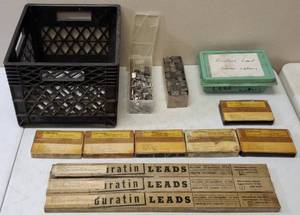 lot 58 image: 12 Boxes - Lead - Approximately 93 lbs. & An Old Milk Crate