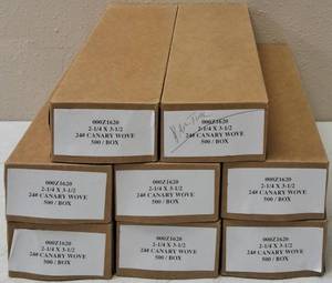 lot 44 image: Coin Envelopes - Yellow  6 Boxes - Open Boxes & 1 Partial Box