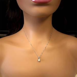lot 35 image: NEW Cultured Pearl & PavDiamond Ribbon Pendant Necklace VIDEO