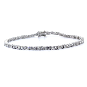 lot 16 image: NEW Classic 3.91 Carat Diamond Tennis Bracelet VIDEO