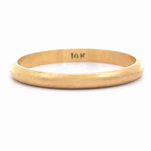 lot 46B image: Classic 2mm Slim Wedding Ring in 14k Yellow Gold VIDEO