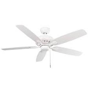 lot 1 image: Hampton Bay Rockport 52 in. LED Indoor Matte White Ceiling Fan with Light Kit Customer Returns See Pictures