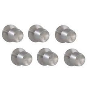 lot 7 image: Defiant Brandywine Stainless Steel Passage Hall and Closet Door Knob Contractor Pack (6-Piece)   Customer Returns See Pictures