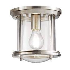 lot 11 image: Lot of Hampton Bay Melrose Park 8 in. 1-Light Brushed Nickel Flush Mount Customer Returns See Pictures