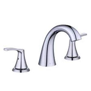 lot 13 image: Glacier Bay Arnette 8 in. Widespread Double-Handle High-Arc Bathroom Faucet in Polished Chrome Customer Returns See Pictures