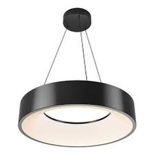 Artika Aiden Drum 31-Watt 1 Light Black Modern 5 CCT Integrated LED Pendant Light Fixture for Dining Room or Kitchen  Customer Returns See Pictures