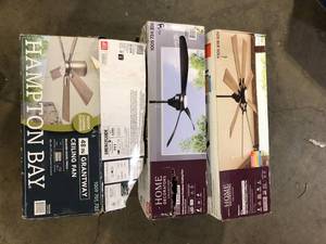 lot 29 image: Lot of Assorted Ceiling Lighting Fans Various Models and Conditions  Customer Returns See Pictures