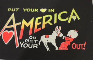 lot 49 image: Large Lot NEON FUNNY SAYINGS PLACARDS - VINTAGE  - Love America or...