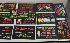 lot 51 image: Large Lot HUMOROUS NOVELTY SIGNS - VINTAGE - Always do to others before they do to you