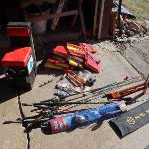 lot 136 image: ATTENTION FISHERMEN  Large lot of various pop ups, lures & more