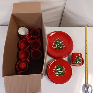 lot 104 image: Ho Ho Ho  Get your German Made Xmas mugs and plates early this year