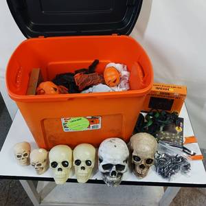 lot 119 image: SKULLS - SKULLS - SKULLS & a whole bunch-a Halloween Decor
