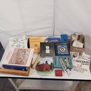 lot 132 image: Large Lot of Paynesville historical year books, memorabilia & more