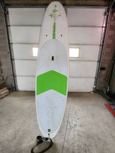 Used Stand-Up Paddleboard with Green Accents - 11'