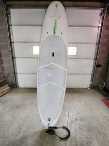 lot 6 image: ACS Paddle Board with Fin and Coiled Leash