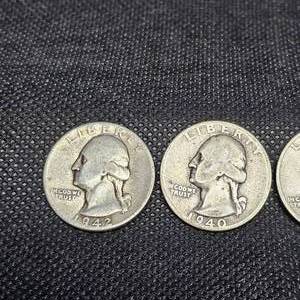 (6) 1940's Washington 25c