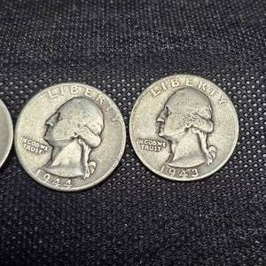 (5) 1940's Washington Quarters