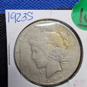 lot 10 image: 1923-S, Peace Dollar