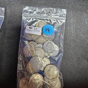 lot 19 image: (57 Total) 1940s thru 1960s, Jefferson Nickels(no silver)