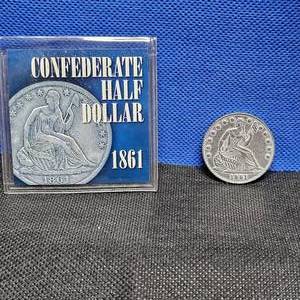 lot 25 image: Copy, 1861 Confederate Half Dollar