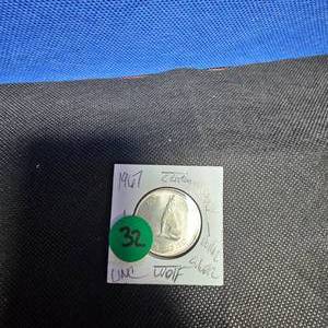 lot 32 image: 1967 Canada Silver Half Dollar, Centenial UNC