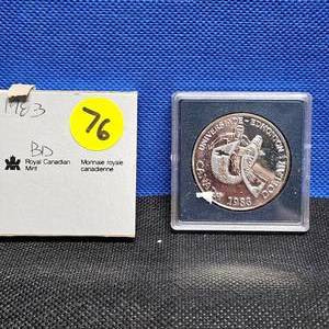 lot 76 image: 1983 Edmonton Commemerative Dollar (Canada)