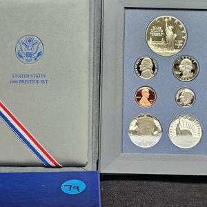 lot 79 image: 1986 US Prestige Set (Only $1 Coin is Silver)