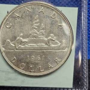 lot 65 image: 1961 Canada Silver Dollar