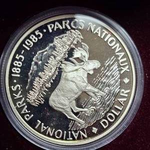 lot 67 image: 1985 Centennial Canada Dollar Proof (Moose), Silver