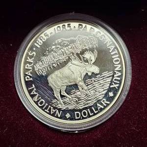 lot 46 image: 1985 Centenial Canada Dollar (Moose) Silver Proof