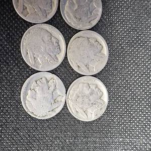 lot 52 image: (7) No Date Buffalo Nickels and (3) 1915-1917