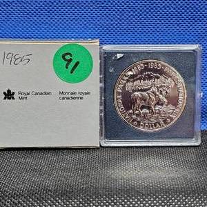 lot 91 image: 1985 Canada Moose $ Coin