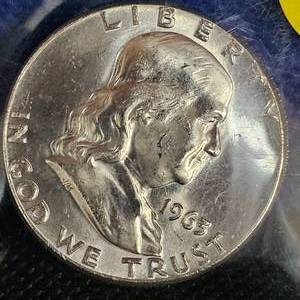 lot 102 image: 1963 Franklin Half Dollar BU