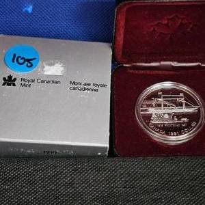 lot 105 image: 1991 Canada Proof Dollar (Frontenac)