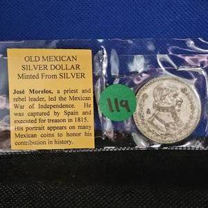 lot 119 image: 1965 Silver Un Peso, Mexico