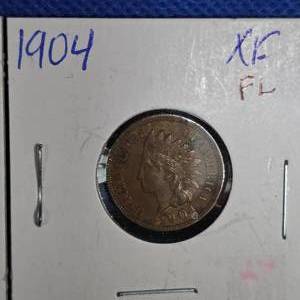 lot 130 image: (5)Indian Head Cents, 1903-1908