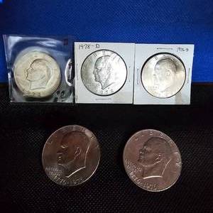 lot 138 image: (5)Ikes, 3-Bicentennial,78 and 72